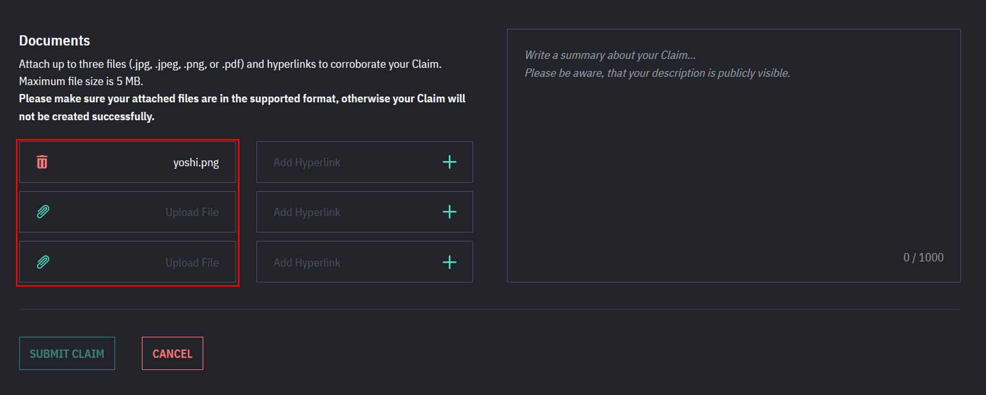 Your Claims