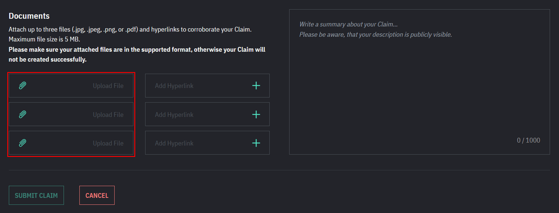 Your Claims