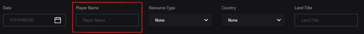 Player Name Filter