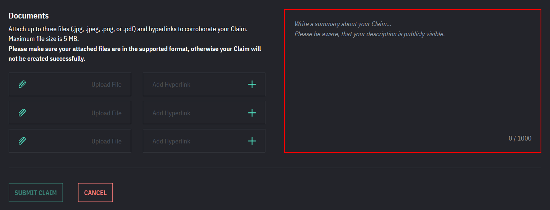 Your Claims