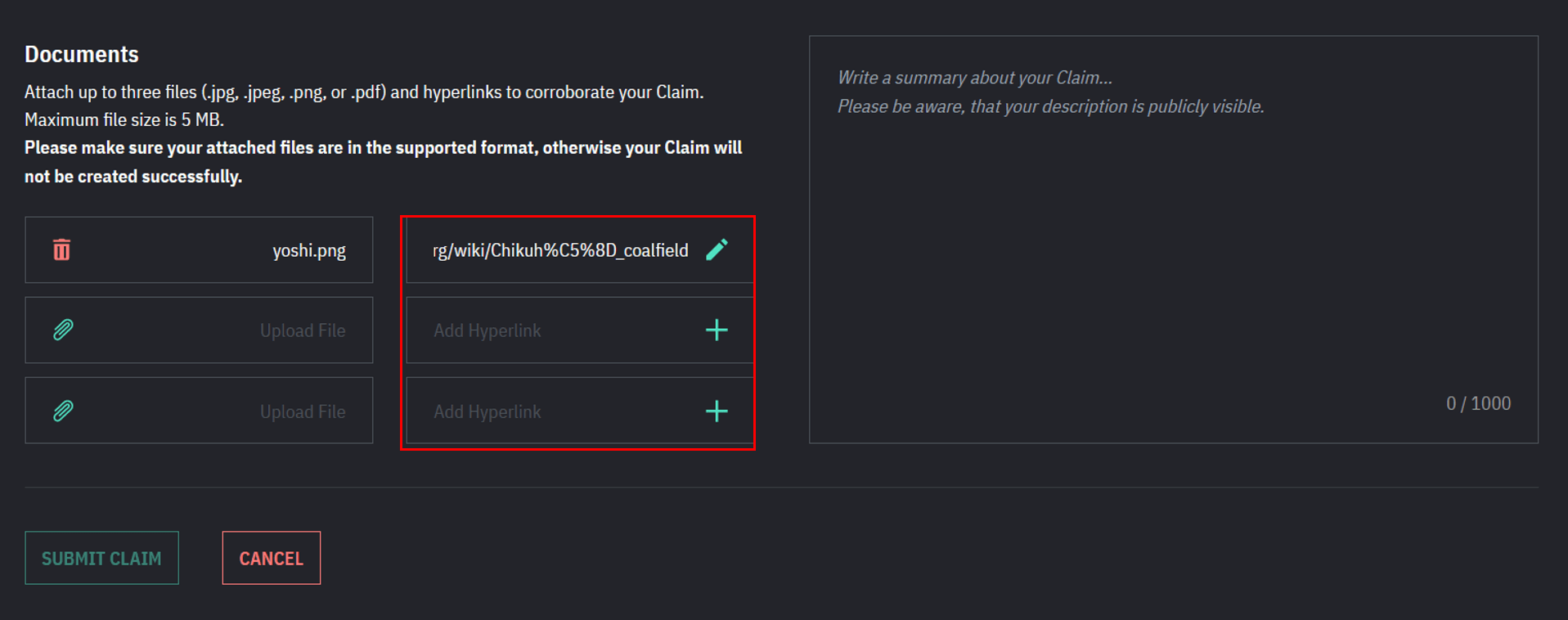 Your Claims